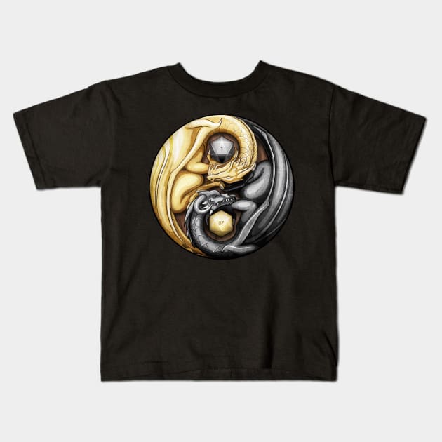 Balanced Dragons D20 Kids T-Shirt by MaratusFunk